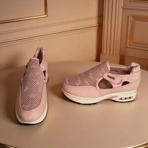 Pink sneakers for back support